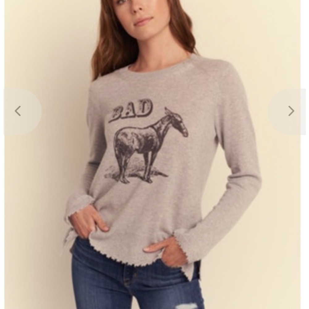 Lisa Todd BAD ASS 100% cashmere Sweater
